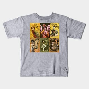 Vintage Decorative Figure Illustrations Kids T-Shirt